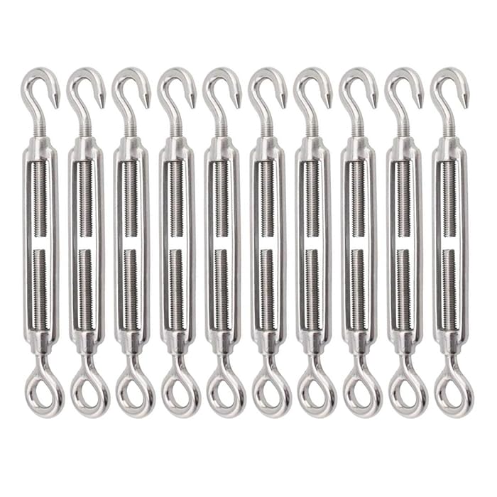 Buy Turnbuckles Hook, Lsqurel 304 Stainless Steel Turnbuckle Heavy Duty