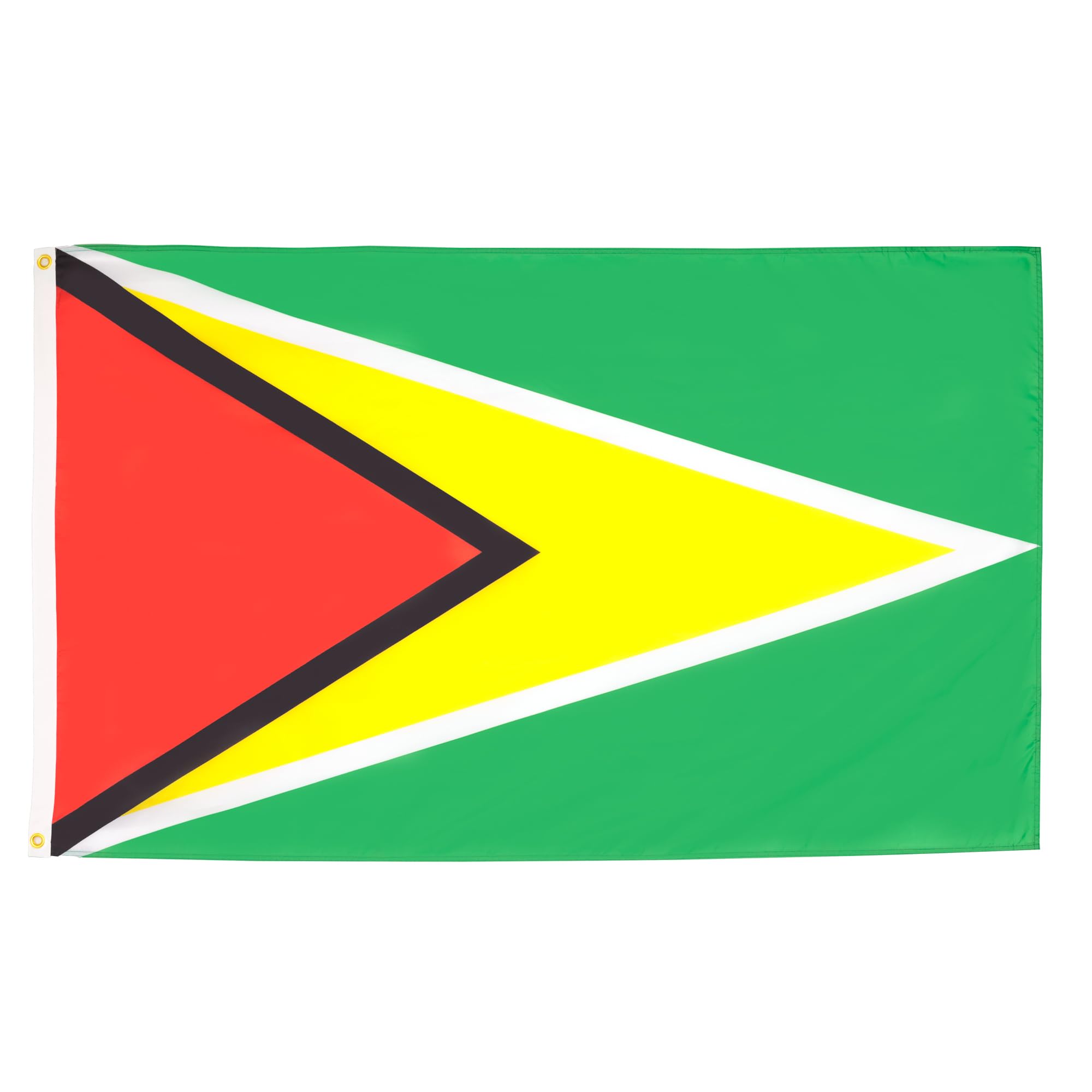 AZ FLAG - Guyana Flag - 2x3 Ft - 100D Polyester Guyanese Banner with Two Metal Grommets - Fade Resistant - Vivid Colors - 2' x 3' Feet - 90x60 Cm