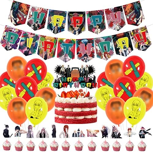 115-teiliges Geburtstag Deko Set - Mit Banner, Tellern, Luftballons & Cake Toppers