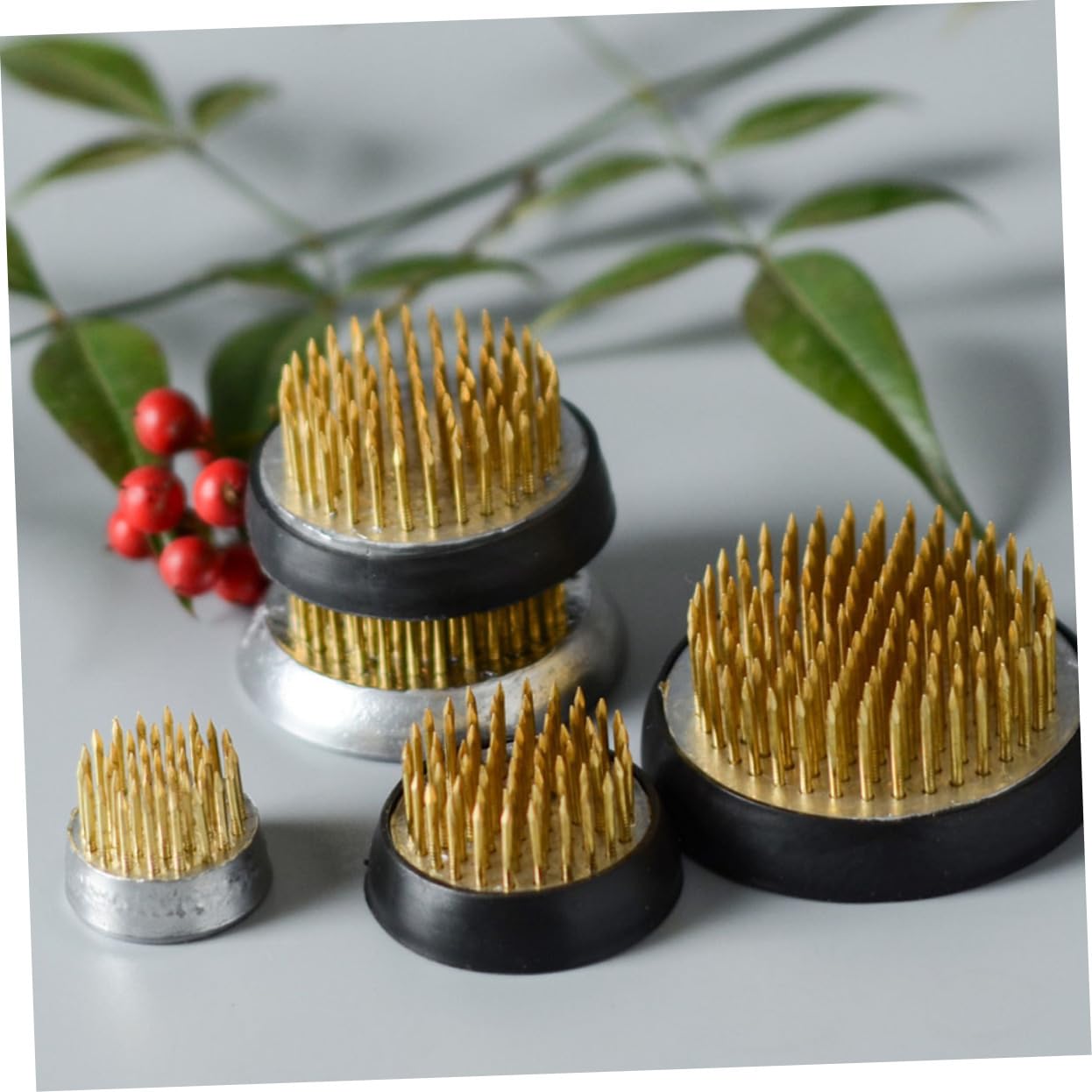 ULDIGI 3pcs DIY Flower Arrangement Fixer Flower Arranging Bracket for Floral Supplies Japanese Vase Holder Non-Slip Base