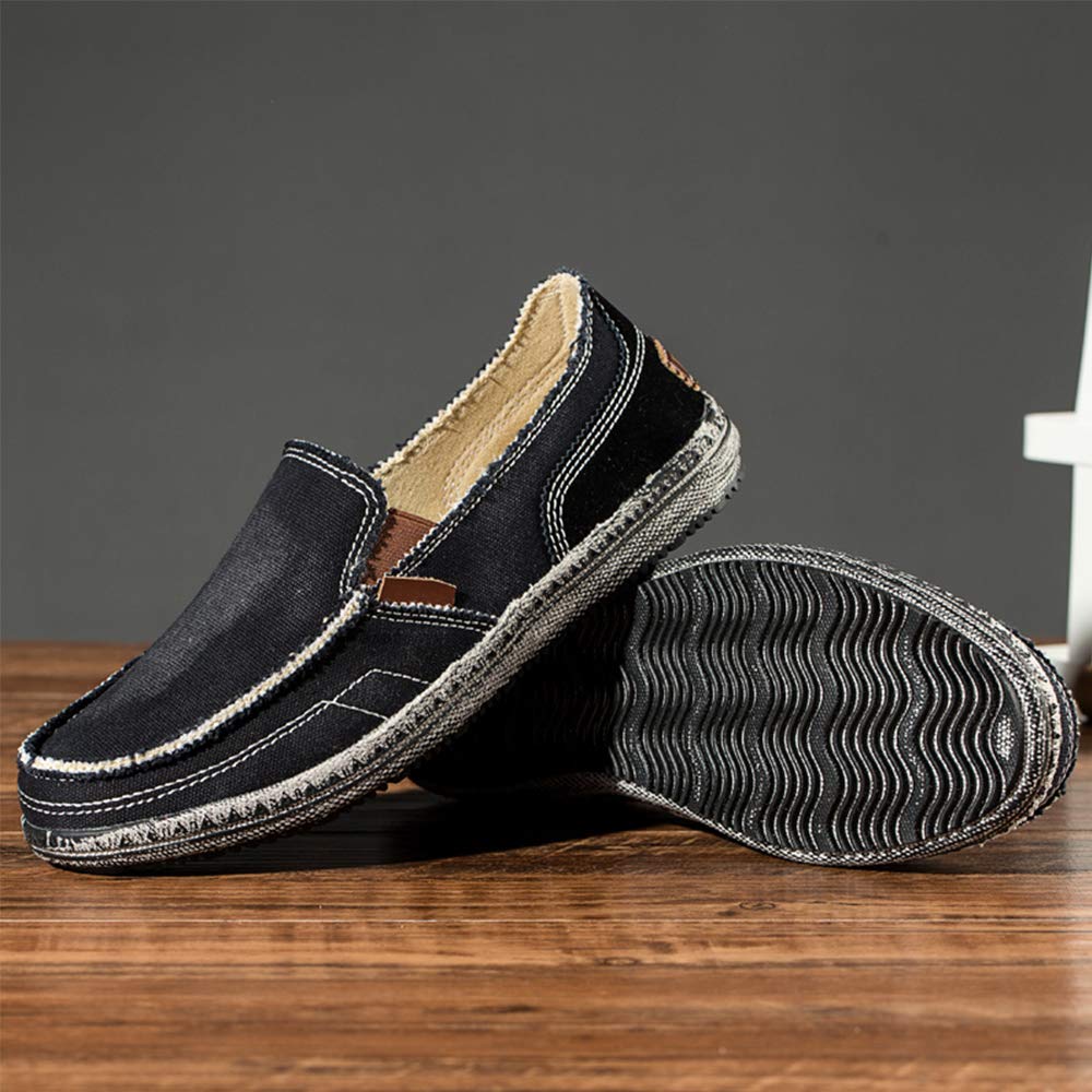 Herren Espadrilles Freizeitschuhe Segeltuch Faulenzer Schlupfen Flache Freizeitschuhe Erbsen Schuhe Fahrschuhe Bootsdeck Schuhe Halbschuhe