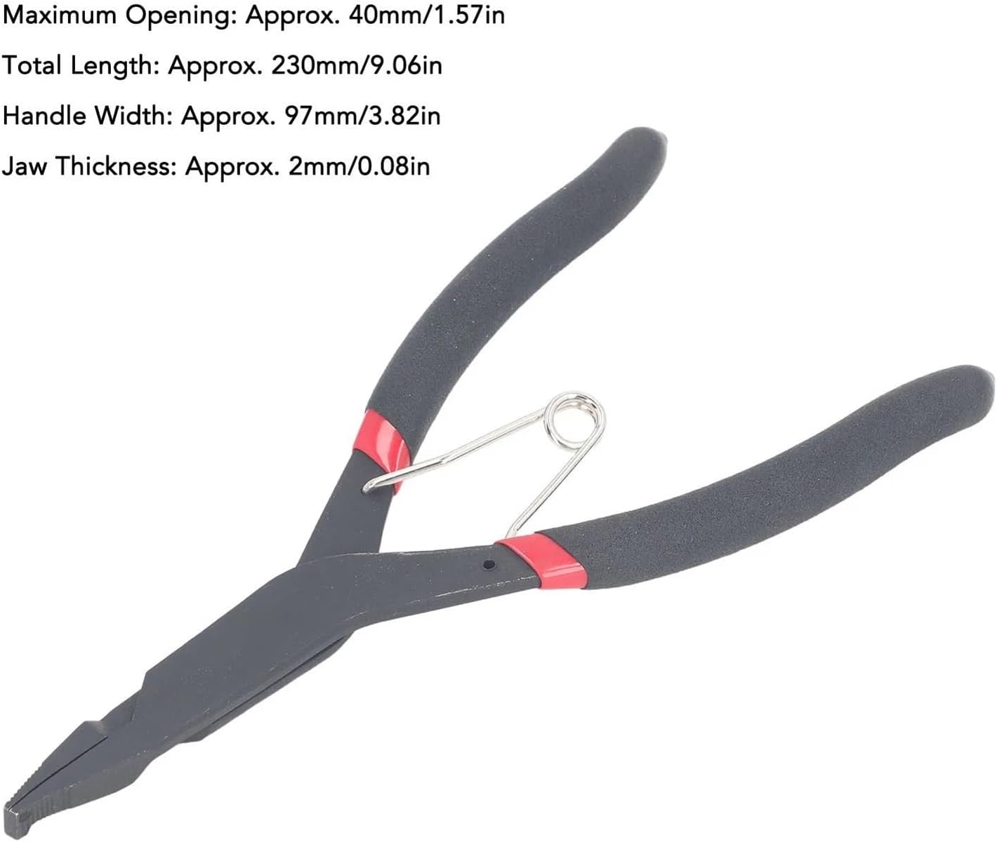 Lock Ring Pliers, Snap Ring Pliers 40mm Opening 2mm Thickness High Carbon Steel Ergonomic Design Retaining Ring Pliers