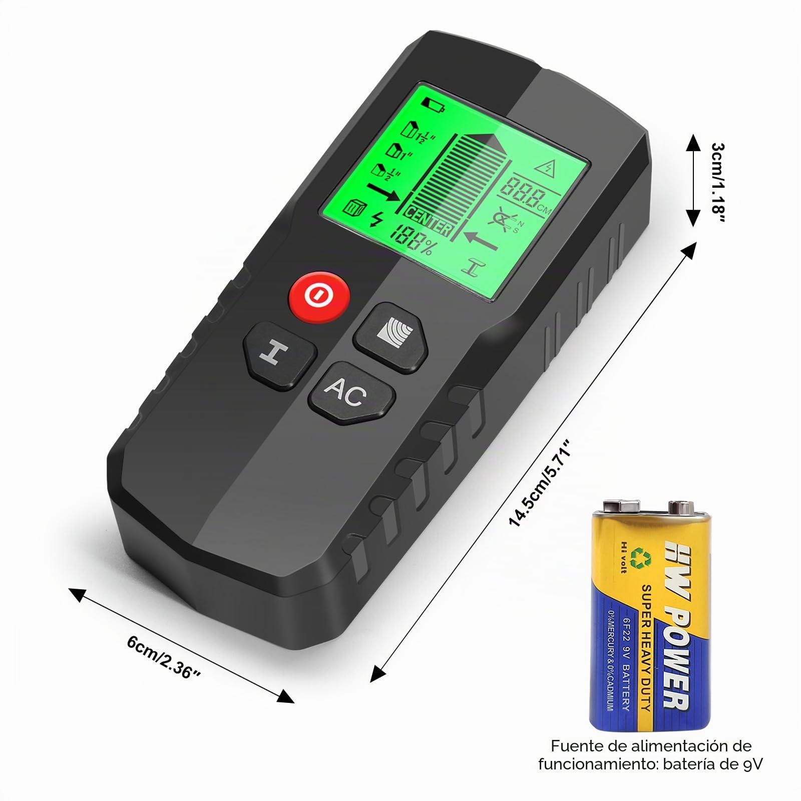 EXTSUD Localizador de Cables para Pared, localizador de Cables, Dispositivo de localización, escáner, Detector de Metal de Pared Detector de Metales de Pared para Madera Metales
