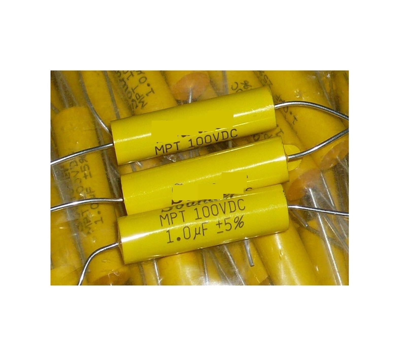 Condensateur 1UF 100V axial 105J pour supprimer les grésillements des tweeters audio