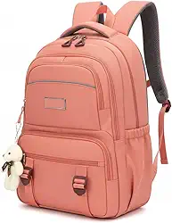 Mochila Feminina Fofa Leve Impermeável Resistente Escola Faculdade Dia a Dia Com Ursinho