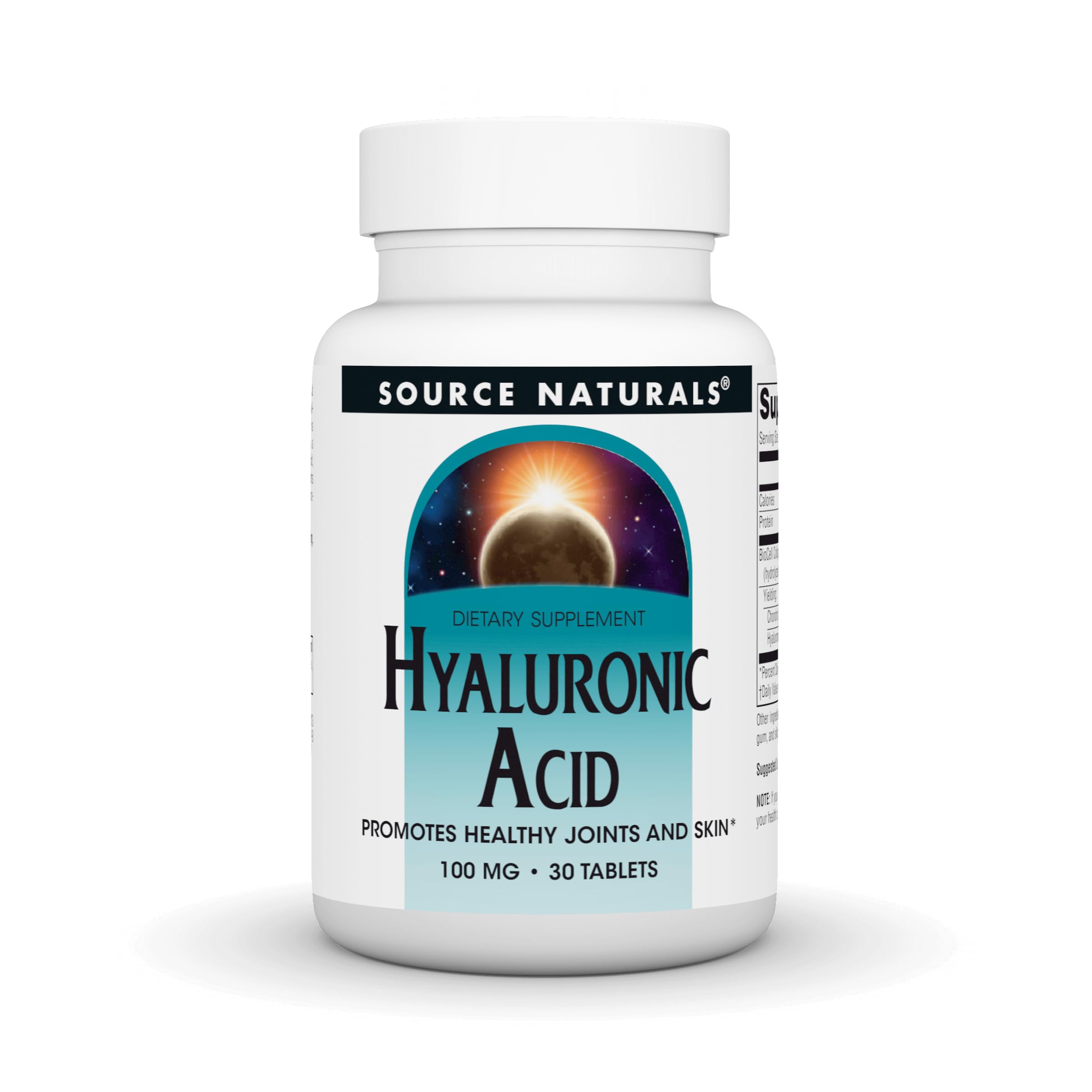 Source Naturals Hyaluronic Acid, 100 mg - 30 Tablets 30 Count (Pack of 1)