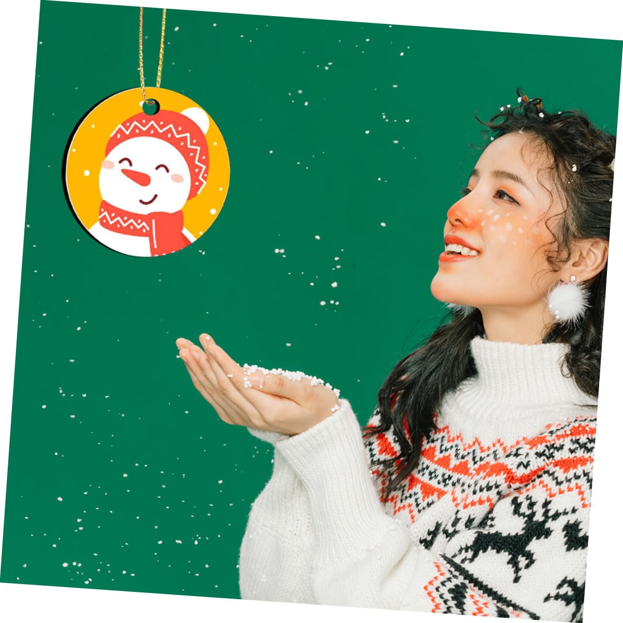 Cabilock 120 Piezas Encanto de sublimación de Navidad decoración Colgante para el hogar Decoración navideña Decoraciones navideñas Adornos navideños Personalizados sublimación DIY Disco MDF