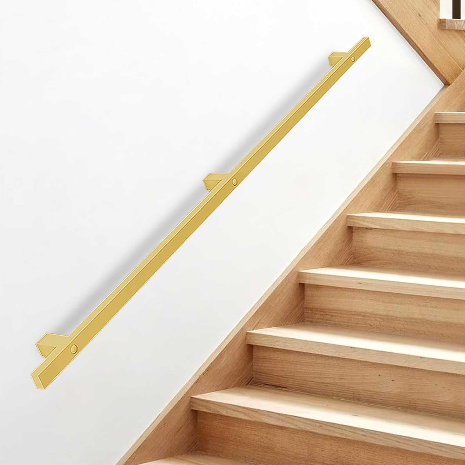 Rampe d'escalier industriel 400 cm antichute avec supports muraux renforcés pour extérieur