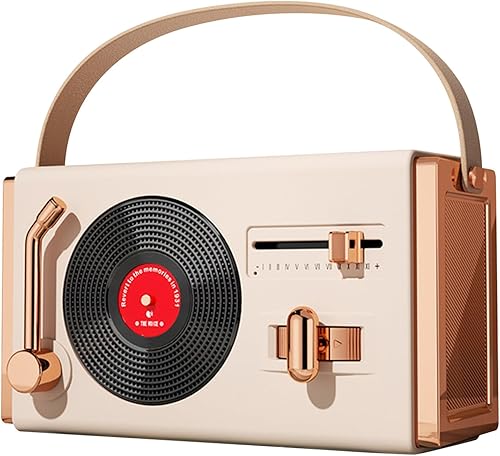 Altavoces de dientes azules, altavoz de dientes azules retro, memorias USB portátiles para sala de estar, oficina, al aire libre (blanco marfil)