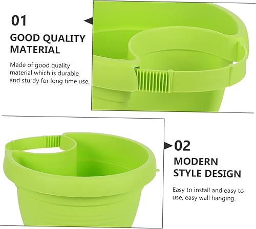 Miniatura 9 de 2 macetas de pared de plástico resistentes para colgar en la organización