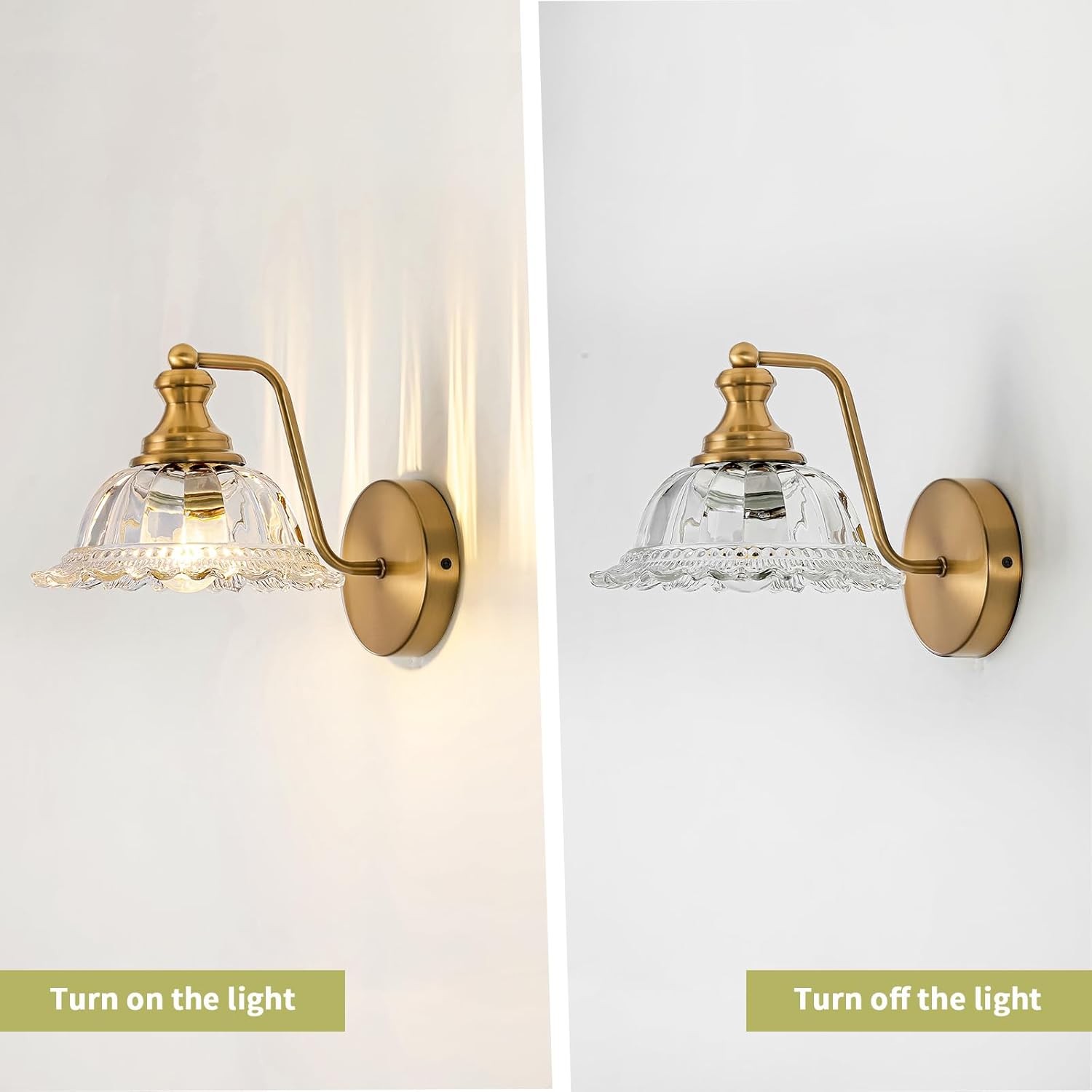 Vintage Bathroom Light Fixtures, Modern Brass Vanity Light, 1 Light Vintage Wall Sconces for Bedroom, Bathroom, Doorway, Foyer, Hallway Lights