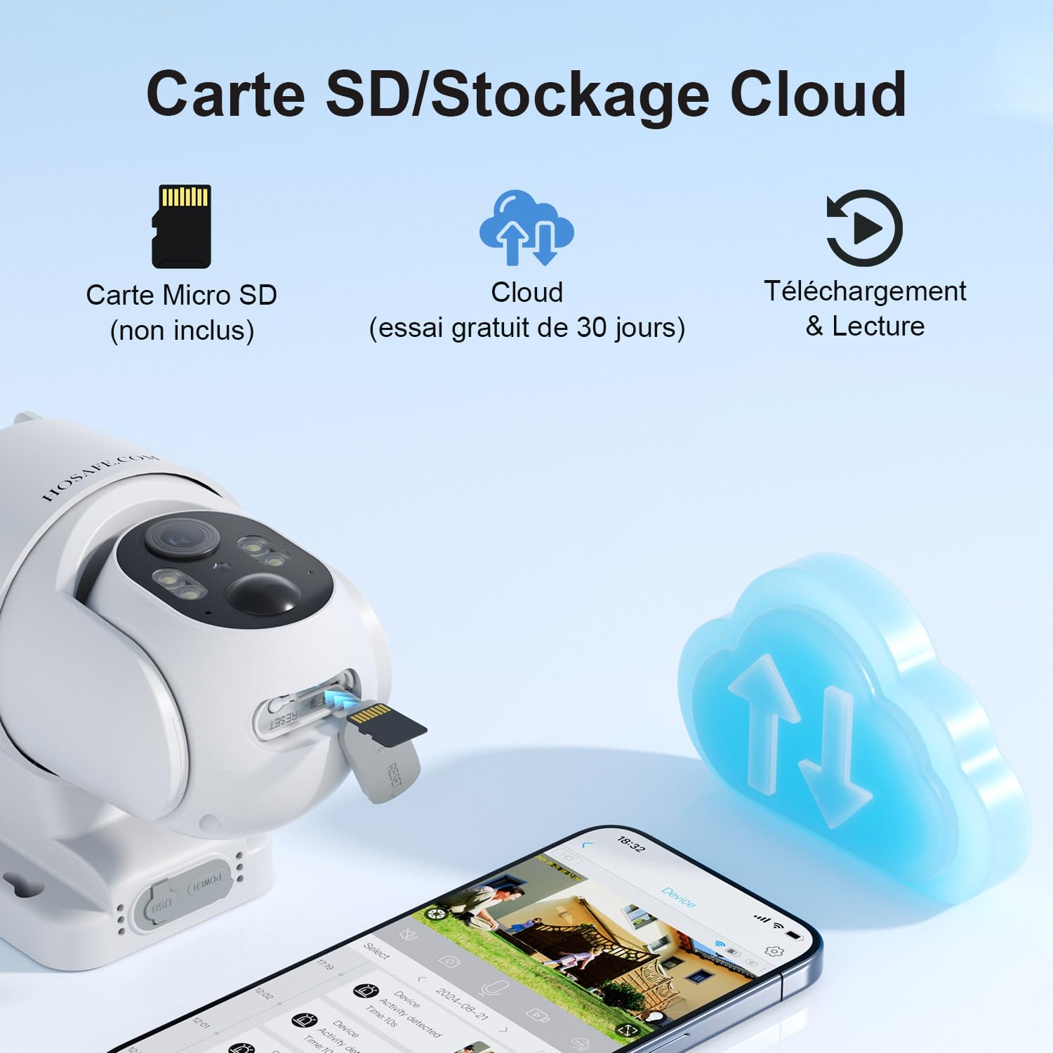 Caméra de Surveillance Extérieur Sans fil, Camera Surveillance WIFI Exterieure sans fil, Camera Exterieur Sans fil 2K, Alarme de Détection de Mouvement, Vision Nocturne en Couleur