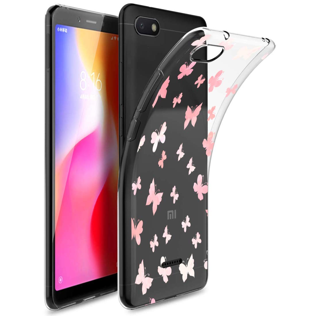 Fashionury Pink Butterfly Soft Silicon (Rubber) Printed Designer Premium Transparent Back Case Cover for Mi Redmi 6A (B07PDLYKV2) Amazon Price History, Amazon Price Tracker