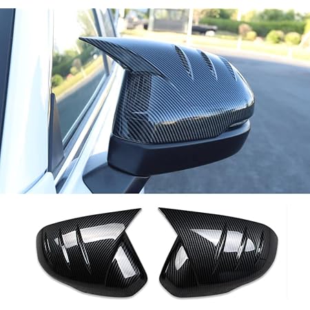 RQING for Honda CRV CR-V 2023 2024 Rear View Mirror Guard Cover Trims Carbon Fiber Pattern