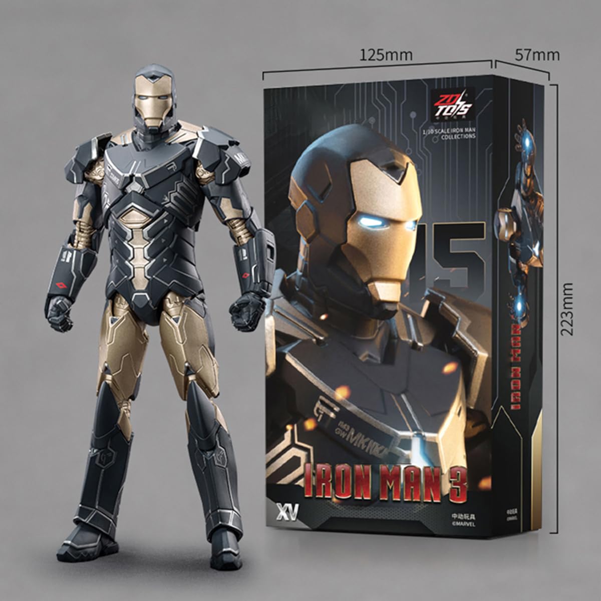 アイアンマン　デアゴスティーニ　完成品　 LEDライト付き フィギュア アイアンマンmk3 LED照明付きアクションフィギュア,10周年記念