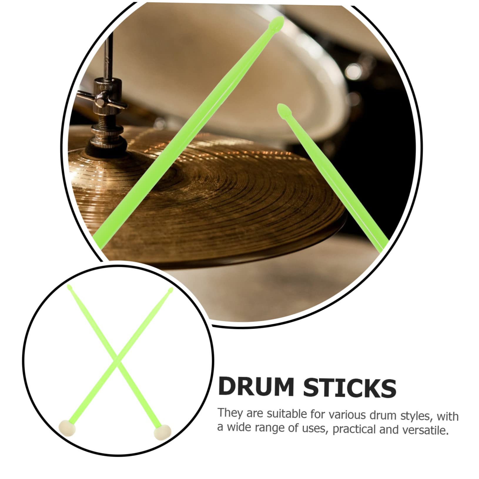 VICASKY 3paare Professionelle Doppelseitige Trommelstöcke Praktische Und Langlebige Schlagzeugstöcke Geeignet Für Snare Und Jazzdrums
