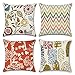 GSP Gspirit 4 Pack Cuscini Divano Animale Rami Cotone Biancheria Decorativo Copricuscini Divano 45x45 cm