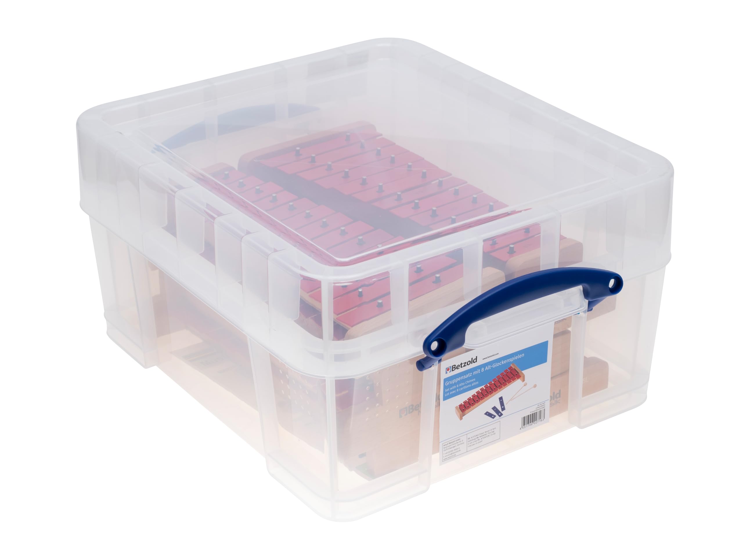 Betzold Gruppensatz Alt, 8 Glockenspiele - inklusive Schlägel und Aufbewahrungsbox