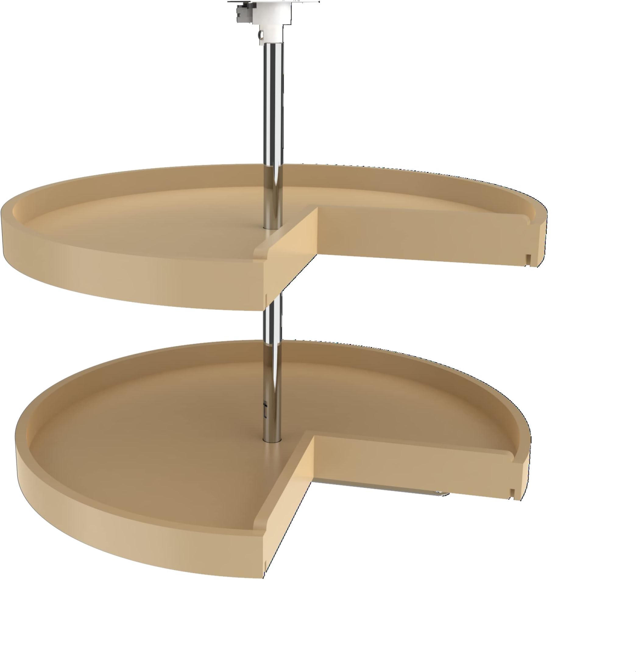 Rev-A-ShelfAlmond 28 Polymer Pie-Cut Lazy Susans 2-Shelf, Standard