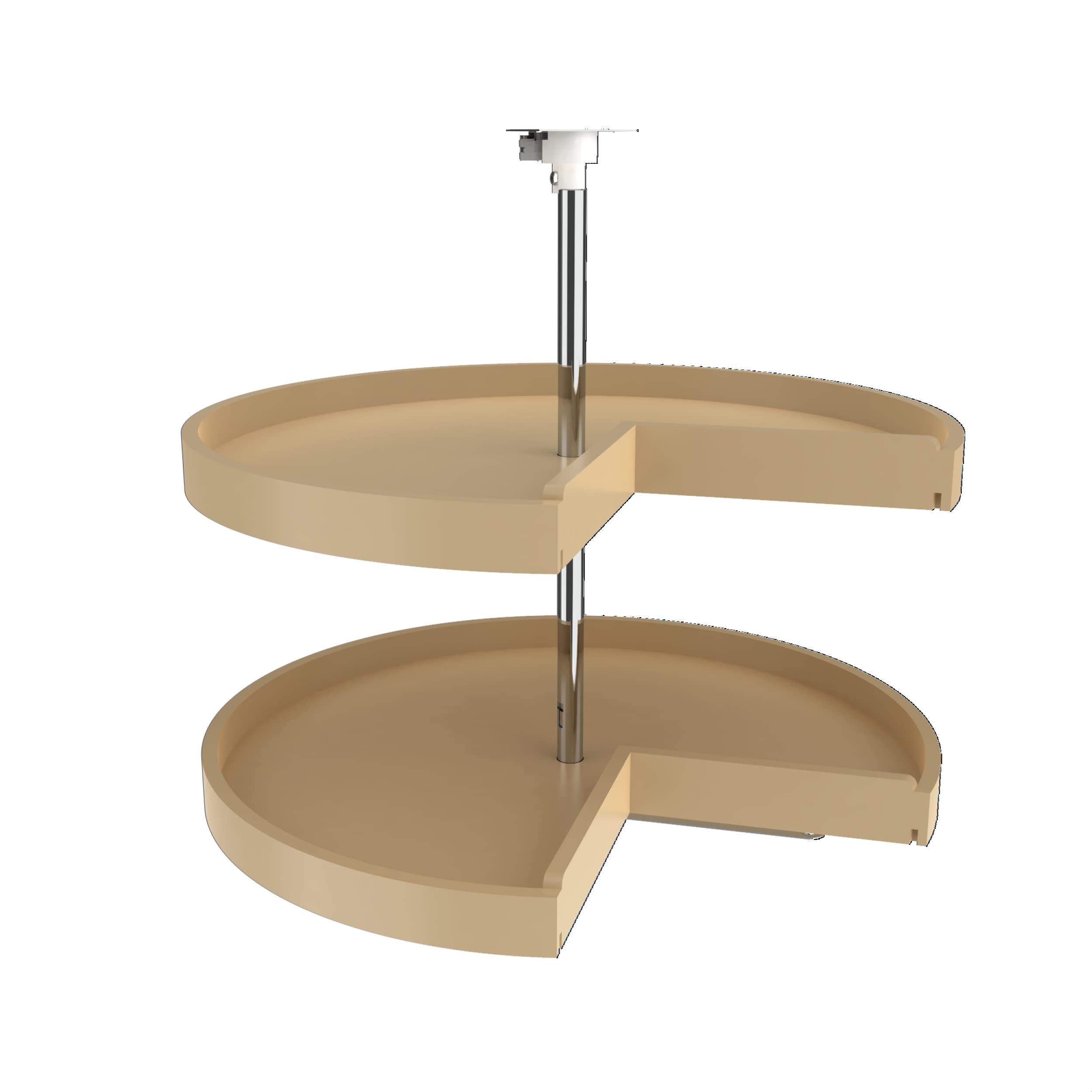 Rev-A-Shelf Almond 28 Polymer Pie-Cut Lazy Susans 2-Shelf, Standard