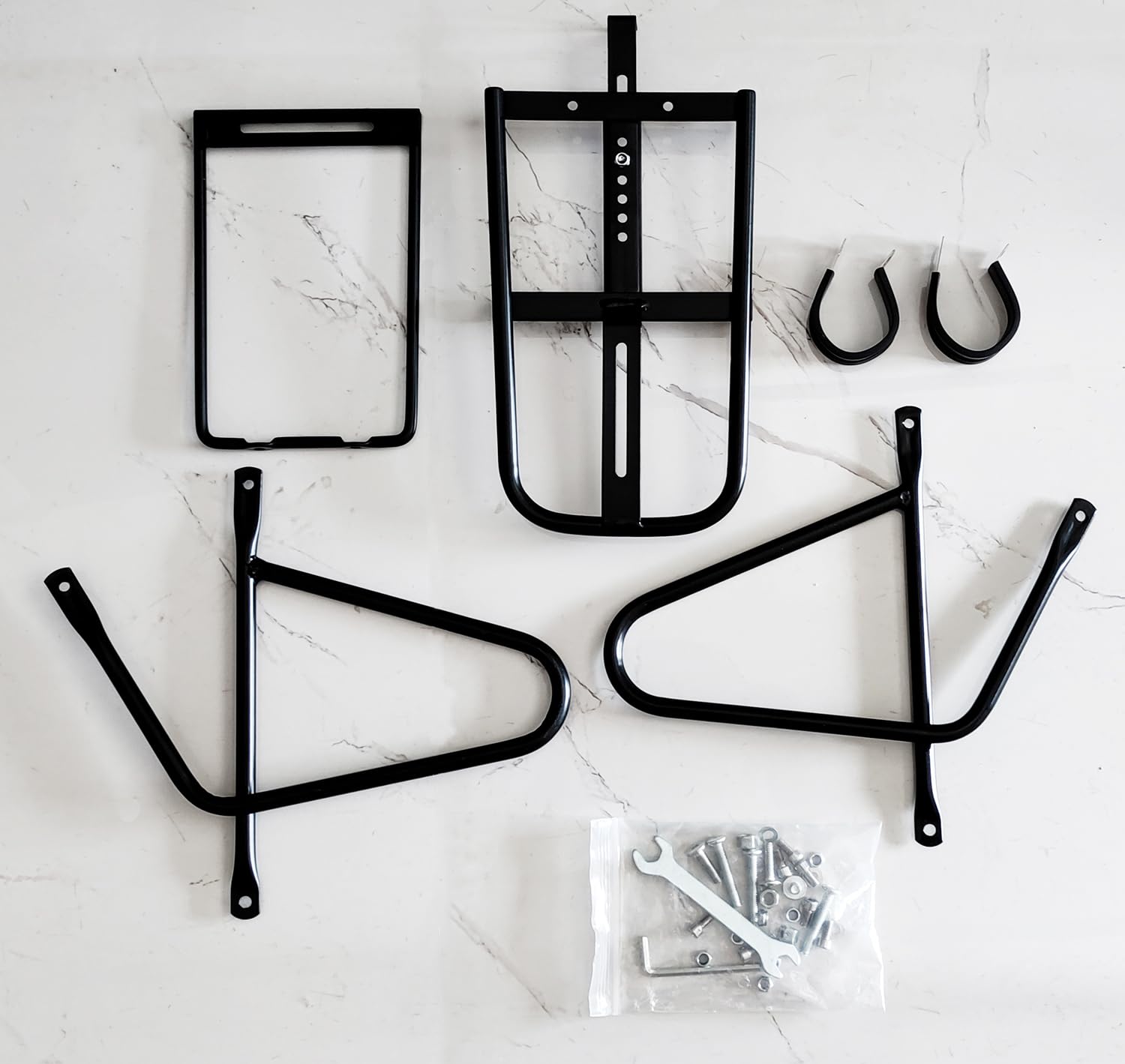 Portapacchi Anteriore per Bici con Dado di bloccaggio Portabici da 20 kg Ripiano per Bagagli Cestino per Bicicletta installabile per Tour in Bicicletta in Campeggio