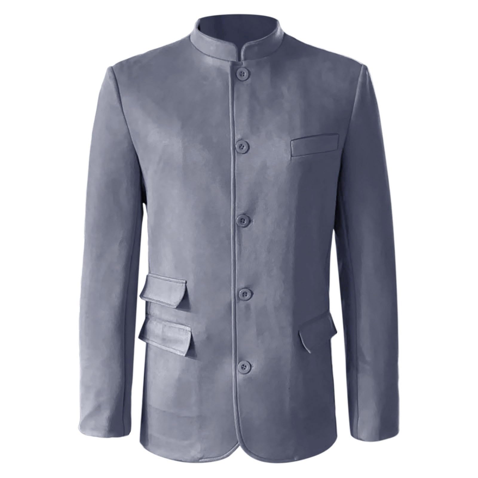 Genérico Blazers Hombre Casual, Chaqueta Americana Hombre Casual, con Estampado Y con Bolsillos Elástica Transpirables Americana Holgados Slim Fit Elegante Cómodo Blazers para Fiestas O Conciertos