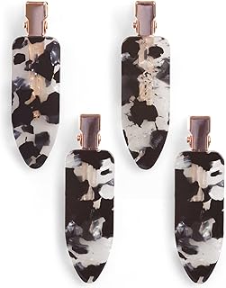 Kitsch Creaseless Hair Pins - No Crease Hair Clips for Makeup | No Bend Hair Clips for Styling | Stylish Makeup Hair Clips & Hair Styling Clips | Pin Curl Clips for Hair & Hair Makeup Clips, 4pc Set