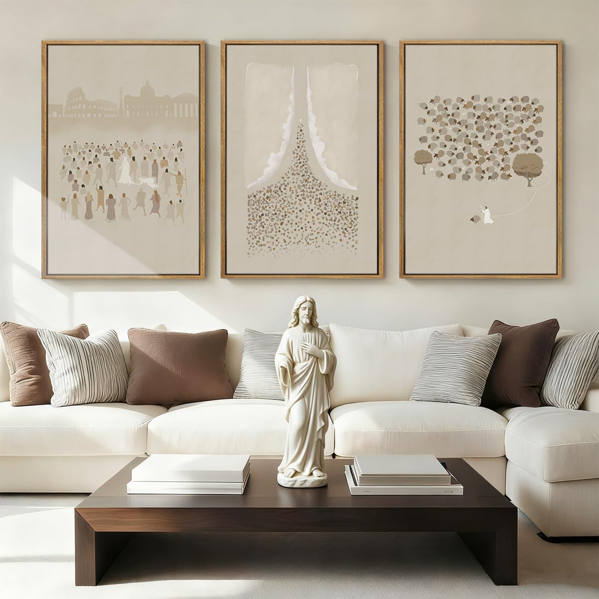 KARE Design Framed Picture Book Club/規4 Amazon.com: BINCUE Framed Jesus Wall Art Set of 3 Jesus Lamb Wall