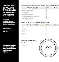 Vista 6 de Toniiq Cápsulas 5HTP de ultra alta resistencia – 99% más altamente purificadas y biodisponibles – Extracto concentrado 12:1 – 200 mg – 90 cápsulas