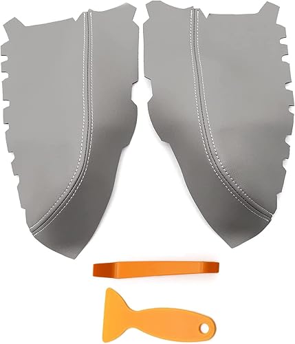 GXARTS 2 fundas de cuero para reposabrazos de puerta delantera, compatibles con Honda Pilot 2009 2010 2011 2012 2013 2014 2015 gris