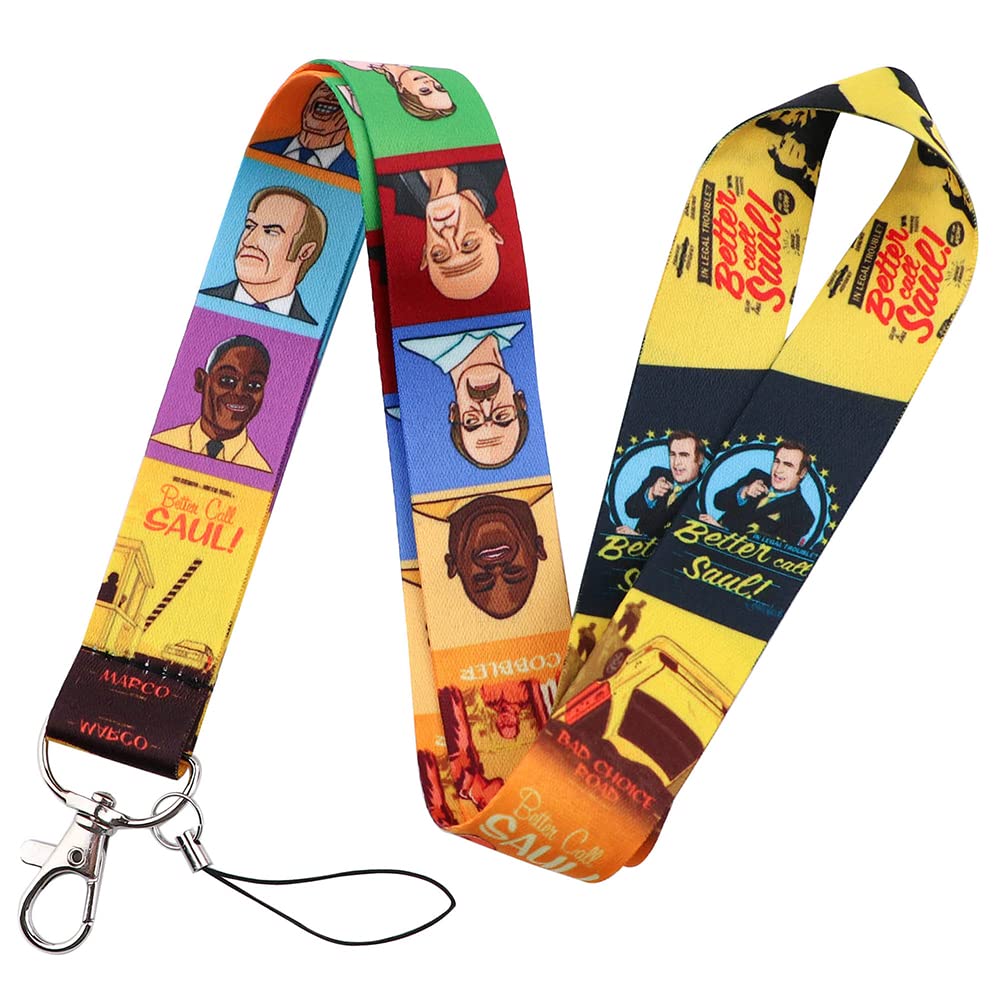 Pinstant Better Call Saul Goodman Breaking Bad Spinoff TV Show 17.7 Neck Lanyard Keychain Holder ID Badge Mobile Phone Pin Strap by