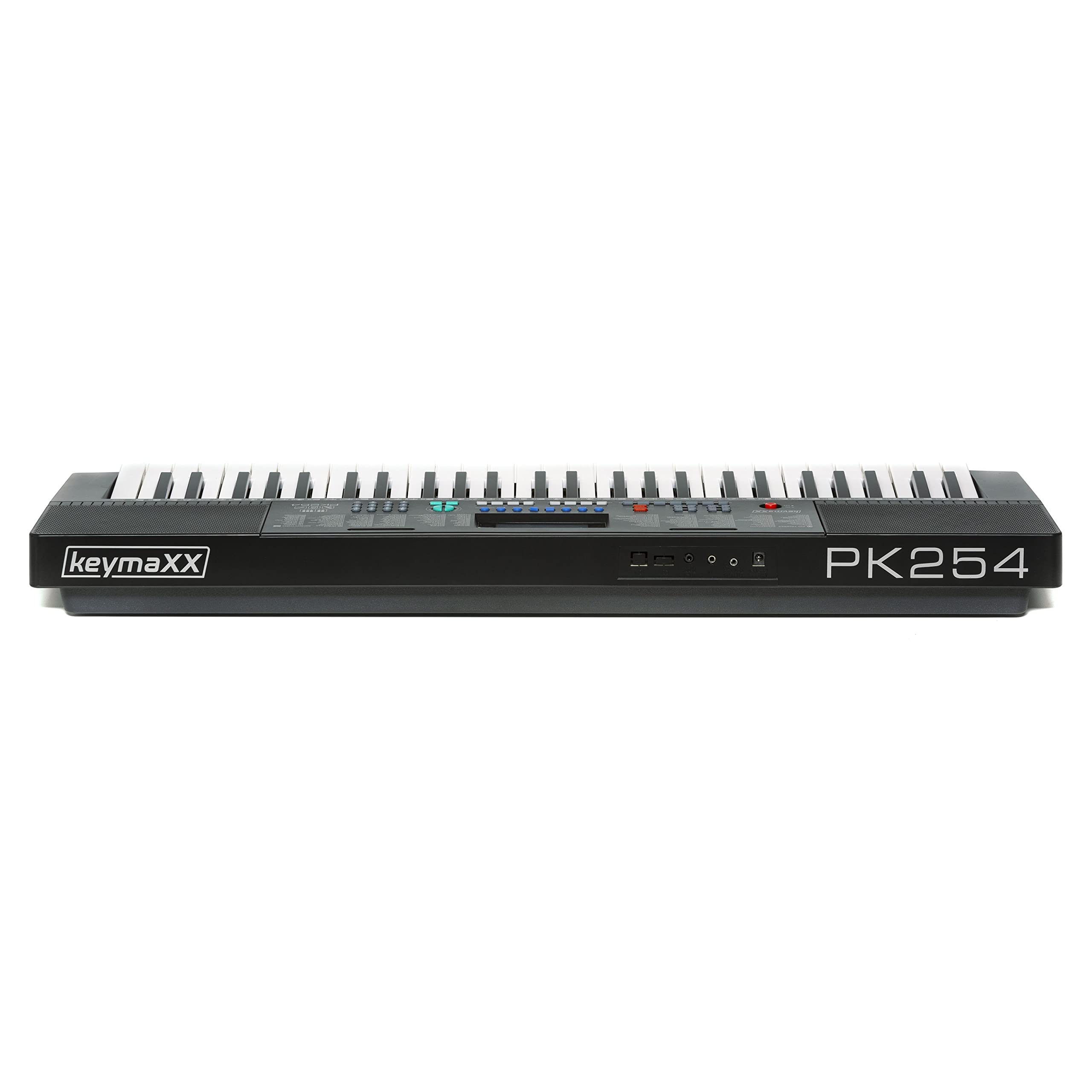 Keyboard mit 54 Tasten, Mikrofon, Notenhalter, Effekte, Aufnahme- und Lern-Funktion und 30 Demo Songs, ideal für Anfänger, schwarz