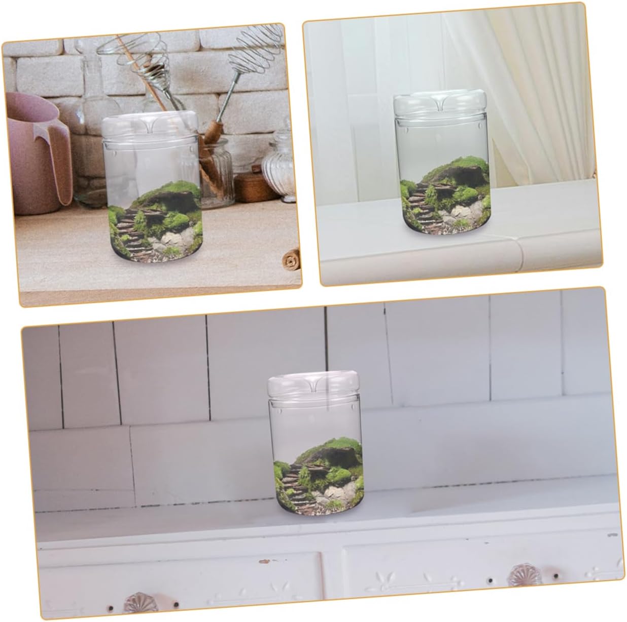 KESYOO DIY Terrarium Glass Bottle Succulent Landscape Planter for Home Decor Multi Functional Tabletop Centerpiece present for Plant Lovers for Indoor