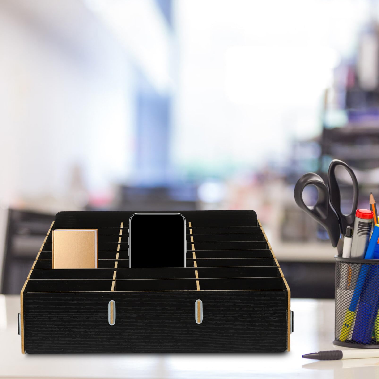 Alipis Caja De Almacenamiento De Escritorio Multifuncional Capacidad Para Teléfonos Organizador De Tocador Diseño Compacto