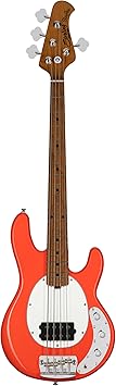 Sterling By Music Man StingRay RAYSS4 Short-scale Bass Guitar - Fiesta Red