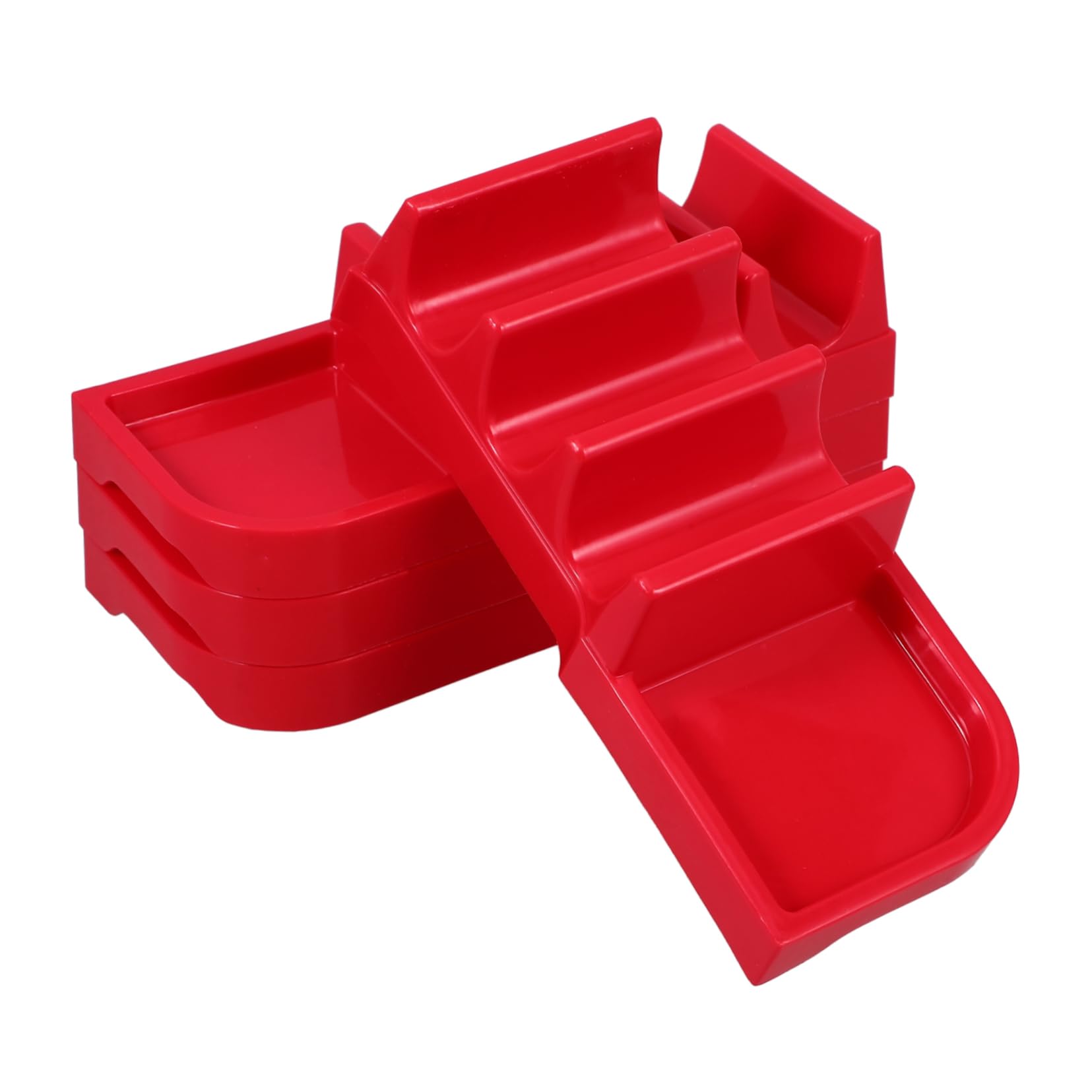 Cabilock Taco Serving Tray Set 4 Large Plates Sauce Tray Taco Holder Rack for Family Gatherings