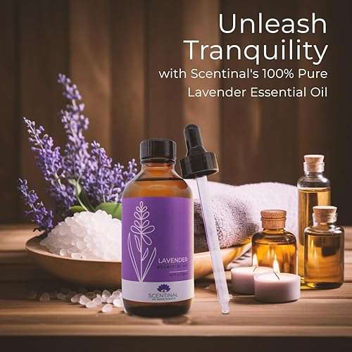 Miniatura 8 de Aceite esencial de lavanda Scentinal  100% puro, natural y sin diluir  Botella extragrande de 4 onzas (4.1 fl oz) con cuentagotas  Experiencia