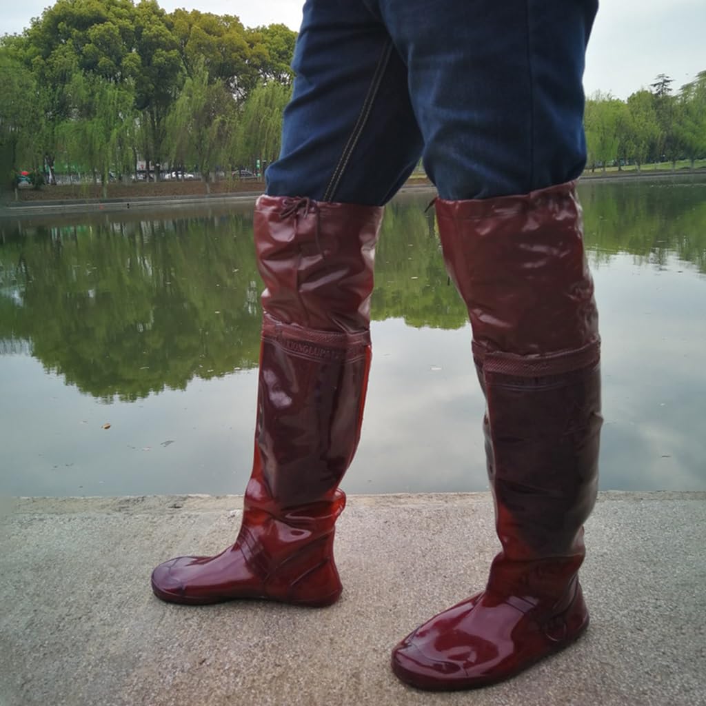Wodery wędkarskie biodrowe męskie i damskie, wodoodporne odporne na zużycie buty do brodzenia z PVC