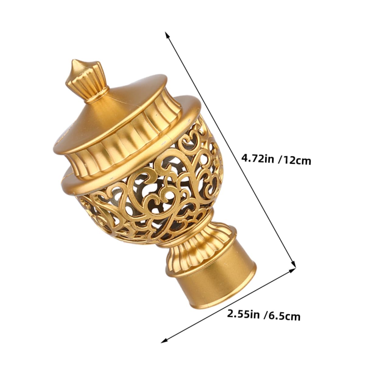 Zerodeko 10pcs Decorative Curtain Rod Caps Elegant European Style Finials for Drapery Pole Ends Enhance Home Decor with Versatile Compatibility for Window Treatments