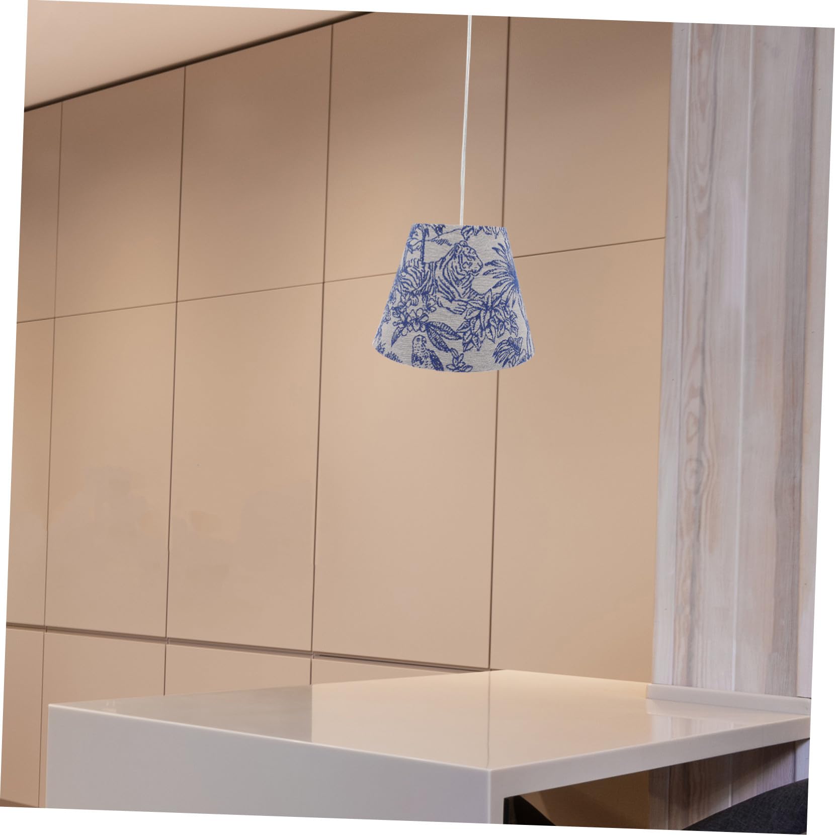 Rechteckiger Lampenschirm Rechteckig als Stofflampenschirm für Tischlampe Blau mit E14/e27-fassung als Ersatz für Alte oder Defekte Lampenabdeckung Zufälliger Stil