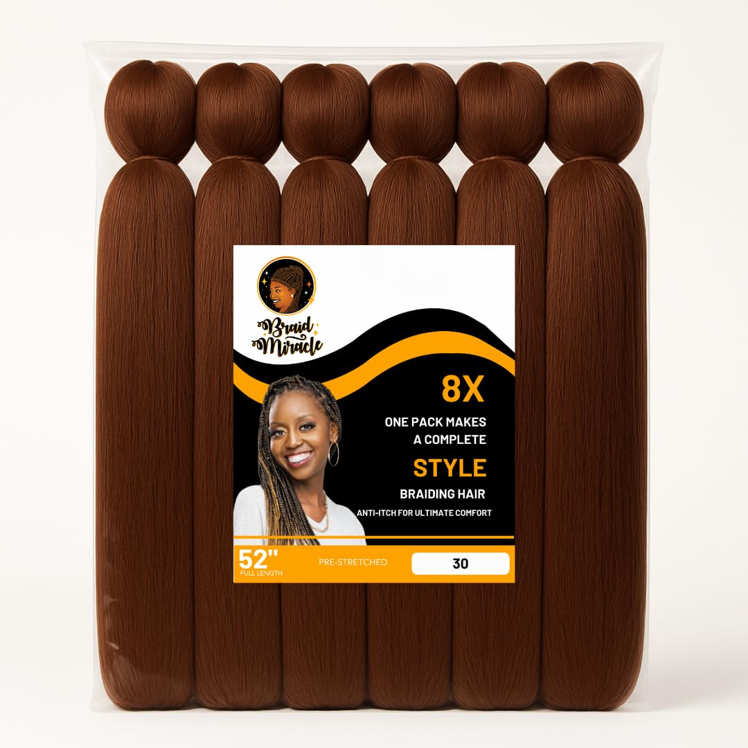 Amazon.com : Braid Miracle Pre-Stretched Braiding Hair 52 Inch - 8