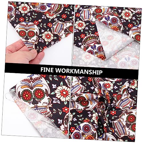 Tissu Halloween tête de mort imprimé pour patchwork et décoration créative - 3