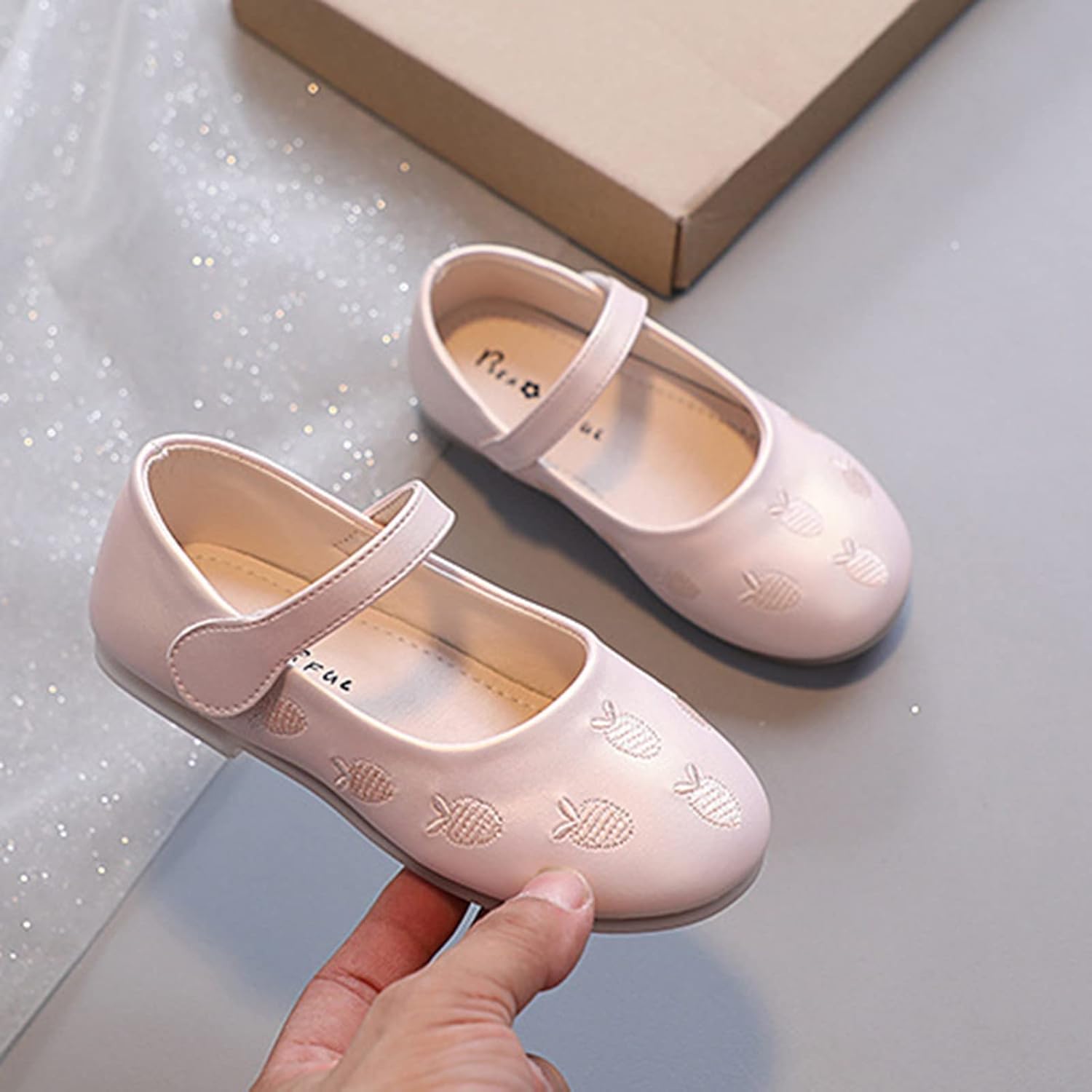 Girls Low Heel Shoes Strawberry PU Shoes Casual Shoes Baby House Shoes : Clothing, Shoes & Jewelry