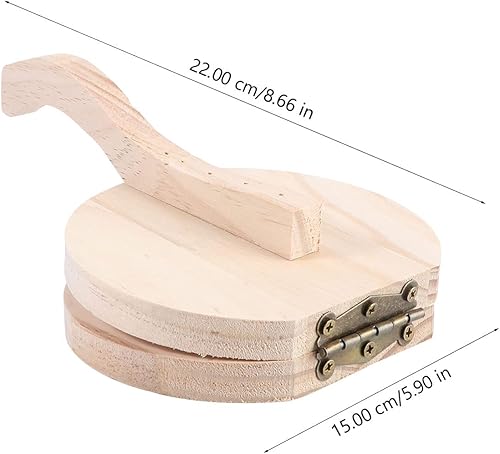Miniatura 3 de DOITOOL Prensatelas de tortilla para la piel de masa hervida manual para tortilla de maíz de madera, prensatelas de tortilla prensadora de tortillas
