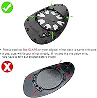 Vista 2 de X AUTOHAUX Espejo retrovisor de coche de repuesto con placa de respaldo calentada lado izquierdo del conductor para BMW 335i 135i 330xi 128i