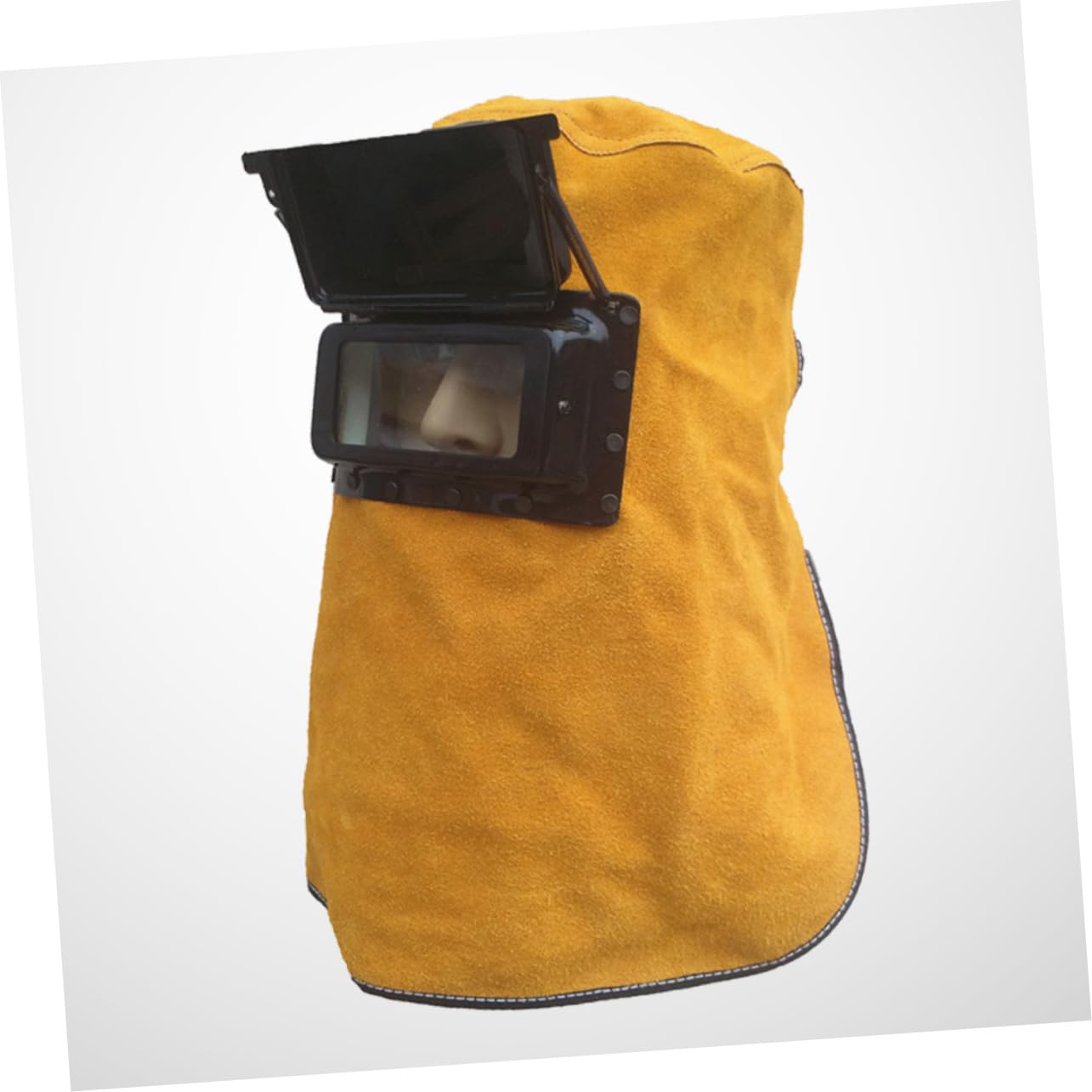 Máscara de Soldar con Casco de Soldadura de Cuero y Oscurecimiento Automático, Pantalla de Soldadura con Ajuste de Tamaño y Capucha Ergonómica para Corte y Molienda
