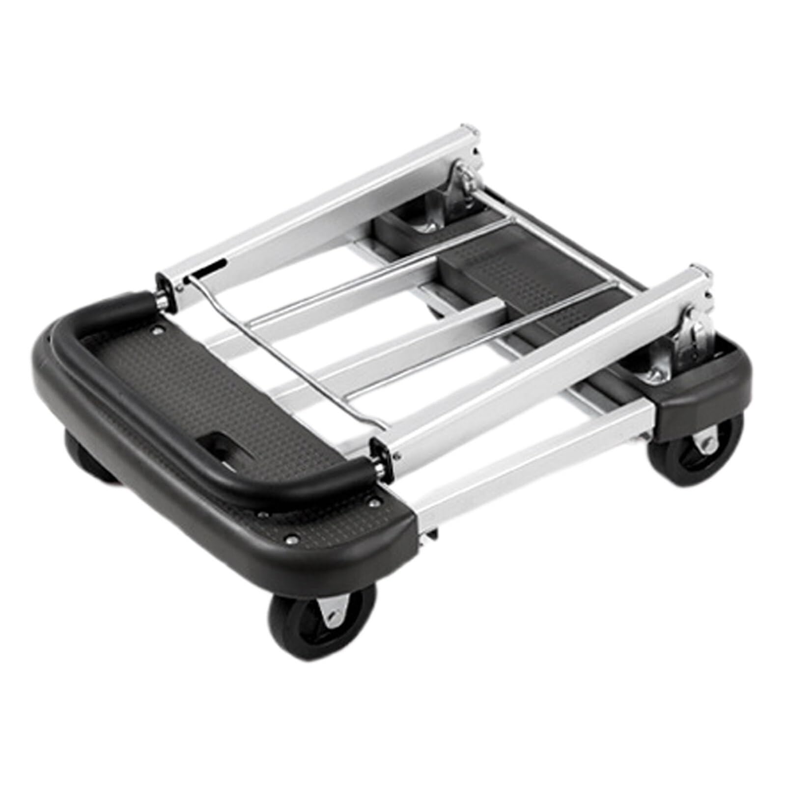 Tragbarer klappbarer Plattformwagen mit 4 leisen Rädern, kleine Sackkarre für einfachen Heimgebrauch & Materialtransport, leichter La Trolley zum Einkaufen & Umzug