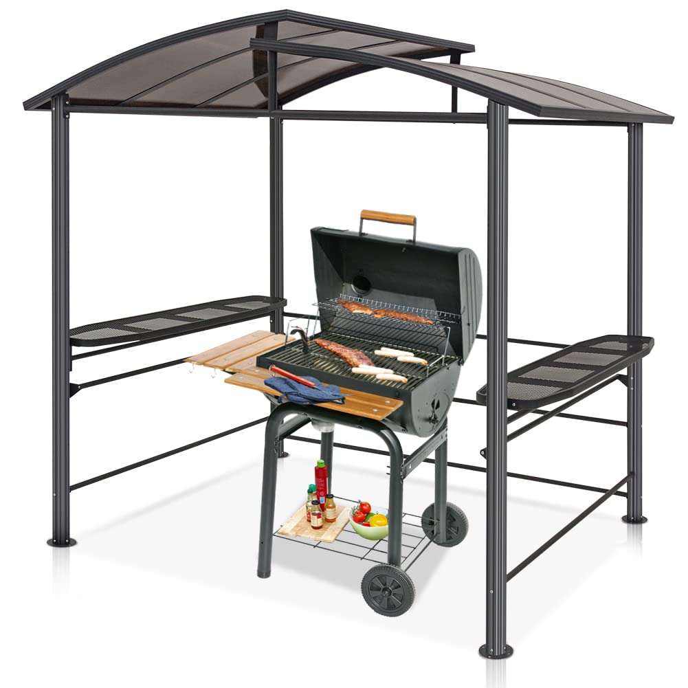 COOL Spot 8'x5' BBQ Grill Gazebo Outdoor Backyard Steel Frame Double