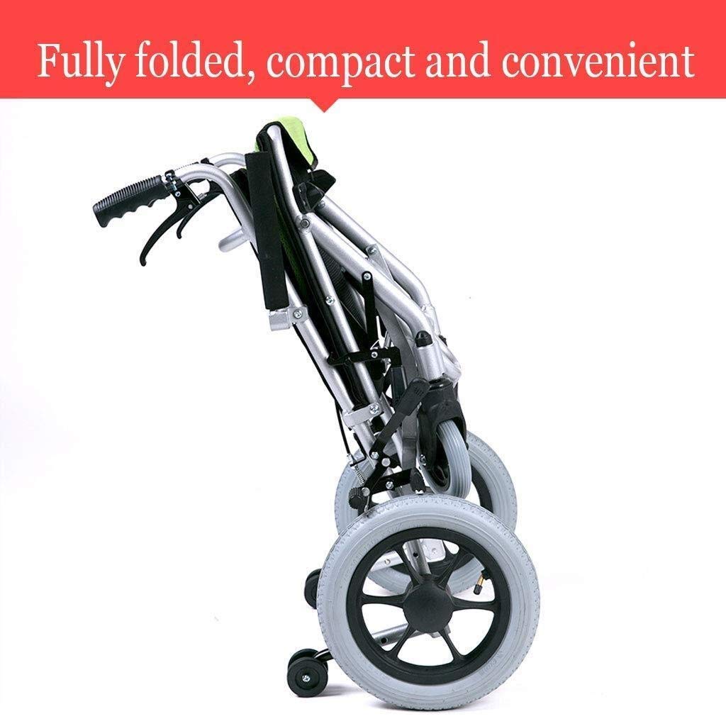 Silla de ruedas, luz plegable portátil simple viejo viaje scooter minusválidos carro, portátil