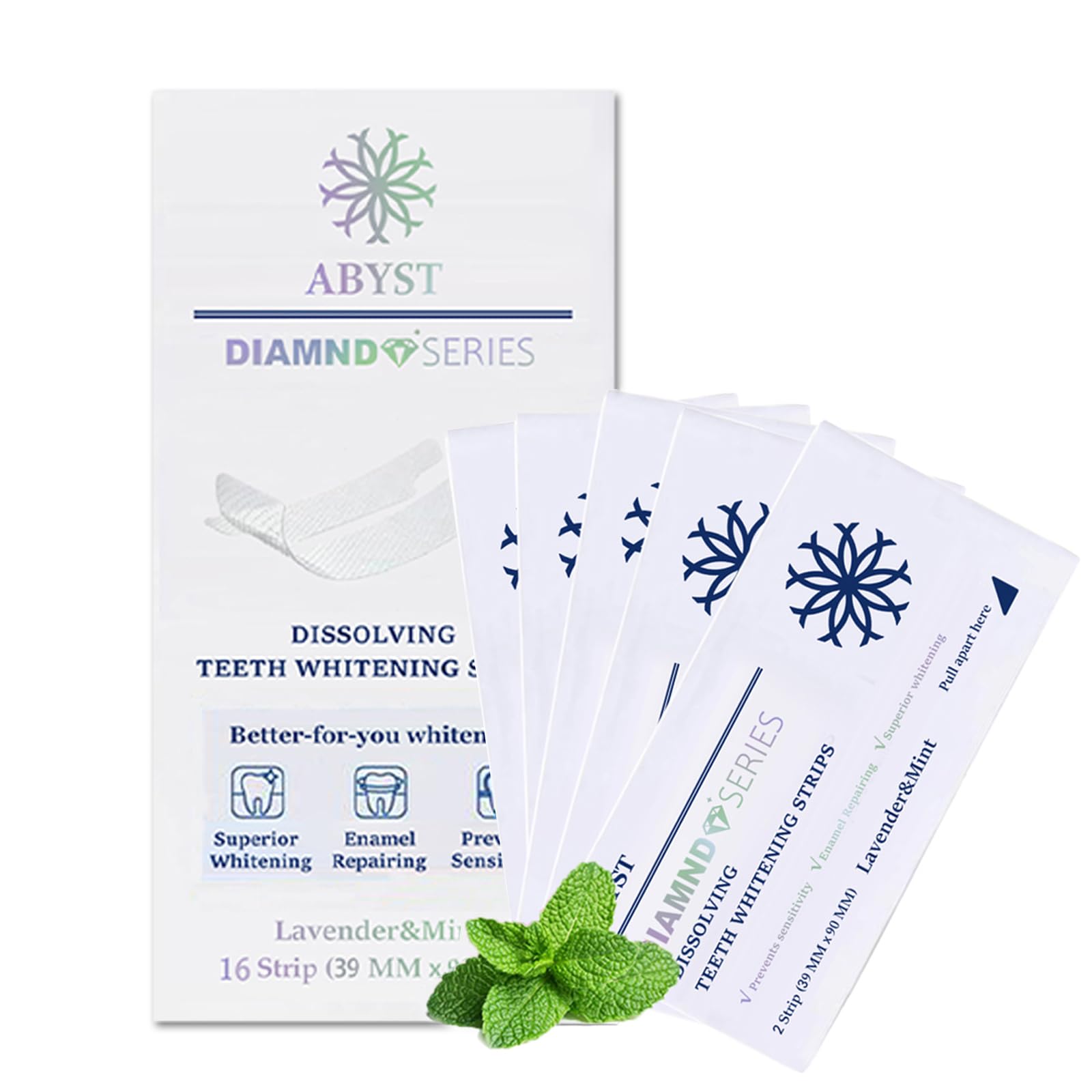 Diamond Dissolving Teeth Whitening Strips Soft Enamel-Safe Brightening Strips for Teeth WhiteningHome Dental Care Oral Hygiene for Brighter